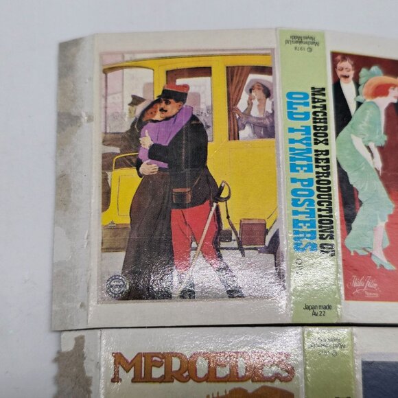 Vintage Old Tyme Posters Matches Box Collection 3 Boxes Includes 6 Original Imag - Picture 2 of 8